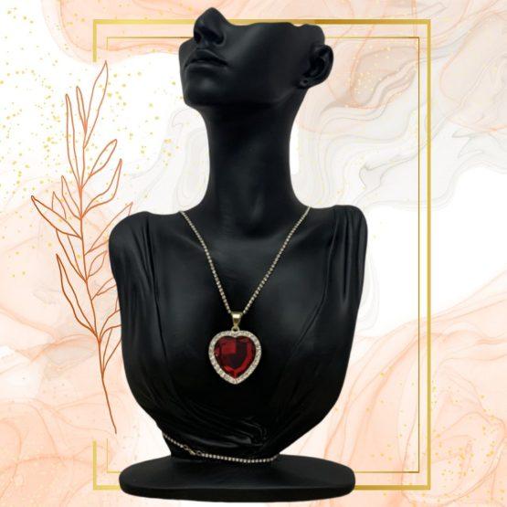 Collier avec Pendentif Cœur Cristal