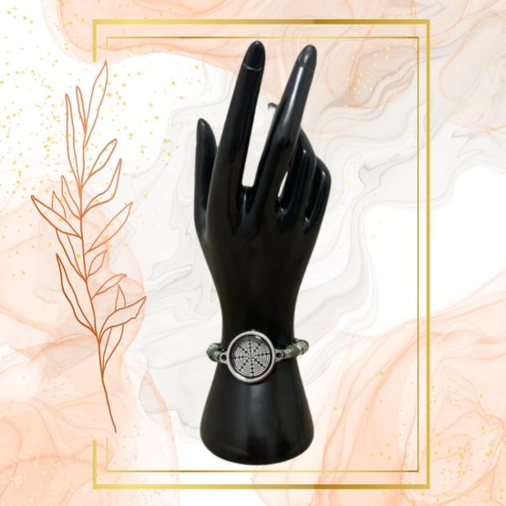 BRACELET FEMME ANTI ONDES WAVES, JASPE KAMBABA ET DALMATIEN – Image 4