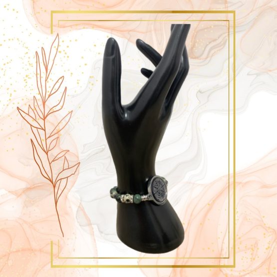 BRACELET FEMME ANTI ONDES WAVES, JASPE KAMBABA ET DALMATIEN – Image 5