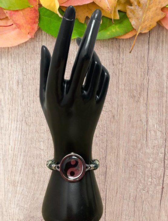 BRACELET FEMME ANTI ONDES YING YANG, JASPE KAMBABA ET DALMATIEN – Image 8