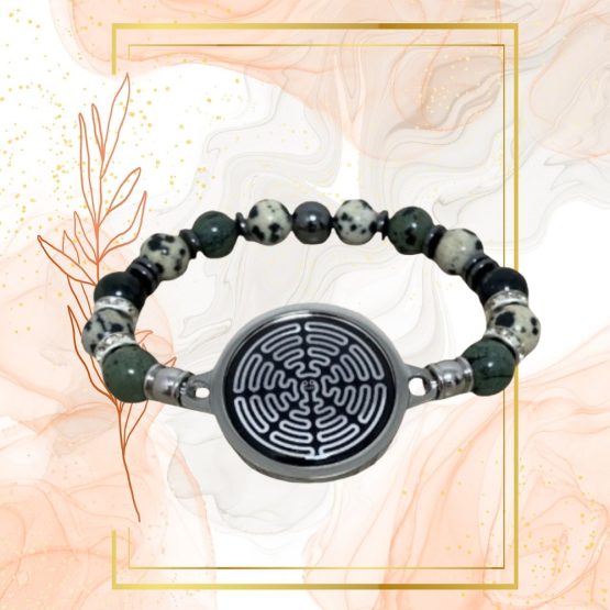 BRACELET FEMME ANTI ONDES WAVES, JASPE KAMBABA ET DALMATIEN – Image 6