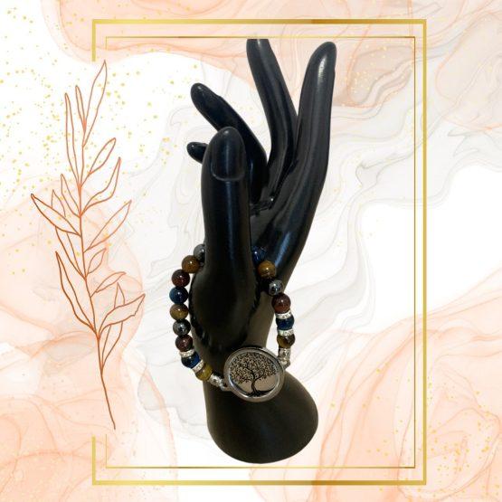 BRACELET FEMME ANTI-ONDES « ŒIL DE TIGRE+ ŒIL DE TAUREAU + ŒIL DE TIGRE BLEU » – Image 11