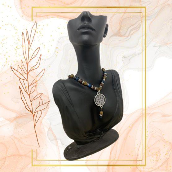 COLLIER ANTI-ONDES « OEIL DE TIGRE & OEIL DE TAUREAU» – Image 3