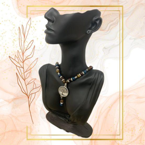 COLLIER ANTI-ONDES « OEIL DE TIGRE & OEIL DE TAUREAU» – Image 5